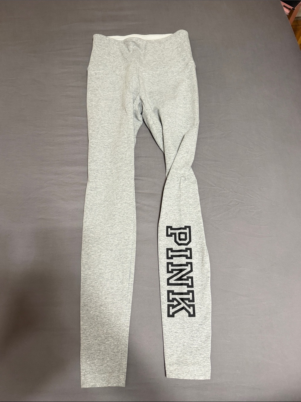 PINK Grey Logo Leggings